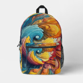 Kleurrijke Abstracte Verf Splatter Art (12) Bedrukte Rugzak (Voorkant)