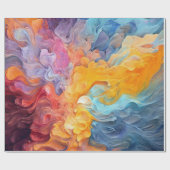 Kleurrijke Abstracte verf Splatter Art (8) Cadeaupapier (Vlak)