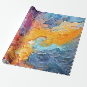 Kleurrijke Abstracte verf Splatter Art (8) Cadeaupapier