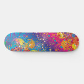 Kleurrijke Abstracte verfplaat Skateboard (Horizontaal)