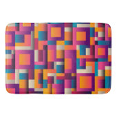 Kleurrijke Abstracte vierkantjes en vormen Badmat (Voorkant)