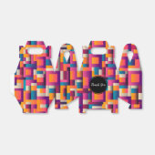 Kleurrijke Abstracte vierkantjes en vormen Dank u  Bedankdoosjes (Uitgevouwen)