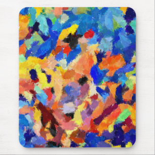 Kleurrijke Abstracte vingerschilderkunst Muismat