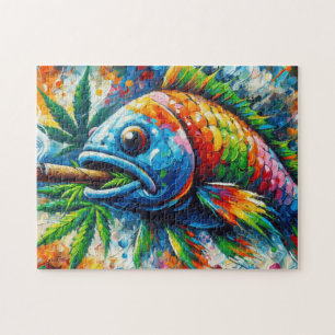 Kleurrijke Abstracte vis Legpuzzel