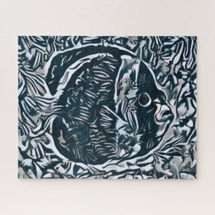 Kleurrijke Abstracte vis Uitdagend hard Jigzaag Legpuzzel