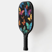 Kleurrijke Abstracte Vlinders Monogram Pickleball Paddle (Links)