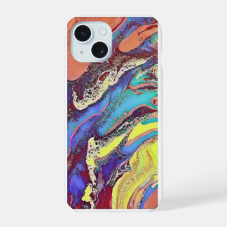 Kleurrijke Abstracte Vloeibare Kunst Wervelend Ont iPhone 15 Hoesje