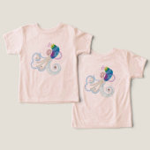 Kleurrijke Abstracte Vogel (Ontwerp Voorkant & Achterkant)