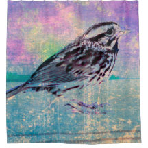 Kleurrijke Abstracte vogelkunst: levendige zangvog