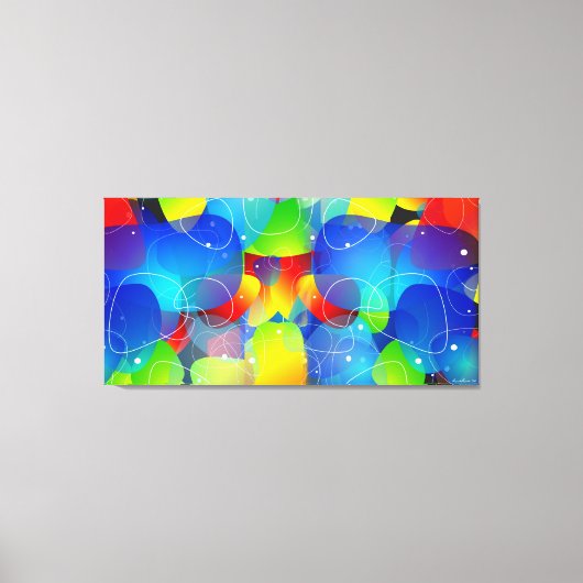 Kleurrijke abstracte vorm moderne kunstcanvasafdru canvas afdruk (Voorkant)