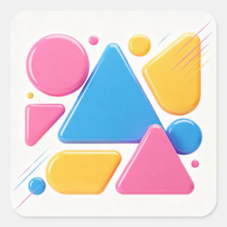 Kleurrijke Abstracte Vorm Sticker