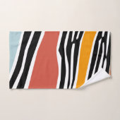 Kleurrijke abstracte vormen met zebraprintontwerp bad handdoek (Handdoek)