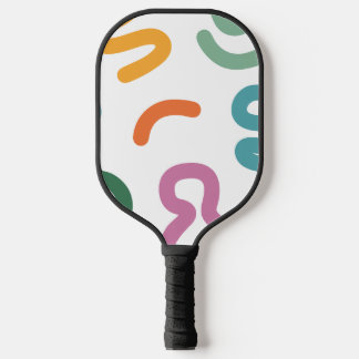 Kleurrijke Abstracte Vormen Patroon Pickleball Paddle