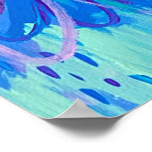 Kleurrijke Abstracte vormgeving met plendor afdruk Poster (Hoek)