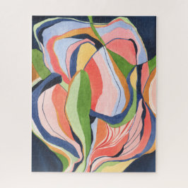 Kleurrijke Abstracte Waterverf Art Jigzaag Puzzle Legpuzzel