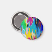 Kleurrijke abstracte, waterverf bewegingsonscherpt magneet (Voorkant / Achterkant)