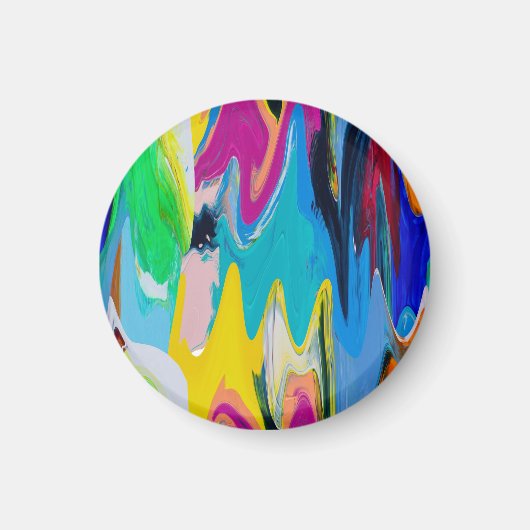 Kleurrijke abstracte, waterverf bewegingsonscherpt magneet (Voorkant)