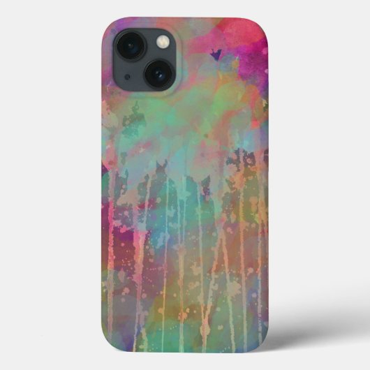 Kleurrijke Abstracte Waterverf Drippy Art Case-Mate iPhone Case (Achterkant)