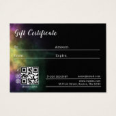 Kleurrijke Abstracte Waterverf Haar Schoonheidssal Visitekaartje (Achterkant)