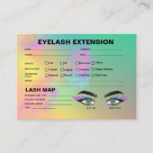 Kleurrijke Abstracte Waterverf Lash Client Map Visitekaartje (Voorkant)