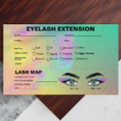 Kleurrijke Abstracte Waterverf Lash Client Map Visitekaartje