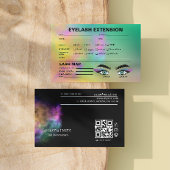 Kleurrijke Abstracte Waterverf Lash Client Map Visitekaartje