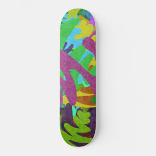 Kleurrijke Abstracte Waterverf Skateboard