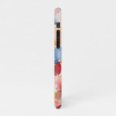 Kleurrijke Abstracte Waterverf Vormt Aangepaste Na iPhone Hoesje (Linkerkant)