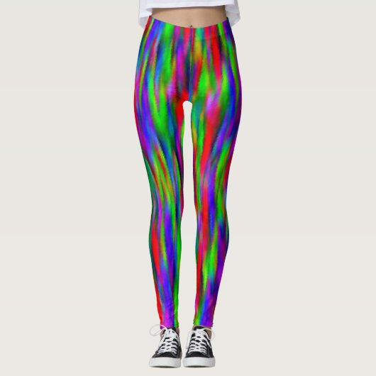 Kleurrijke Abstracte Waterverven Gone Wilde Leggin Leggings (Voorkant)