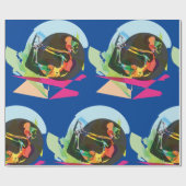 Kleurrijke Abstracte Yoga Pose Fitness en Wellness Cadeaupapier (Vlak)