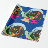 Kleurrijke Abstracte Yoga Pose Fitness en Wellness Cadeaupapier (Uitgerold)