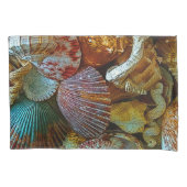 Kleurrijke Abstracte zeeschelpenpatroon Kussensloop (Voorkant-Links)