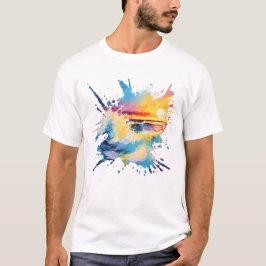 Kleurrijke Abstracte zonsondergang T-shirt