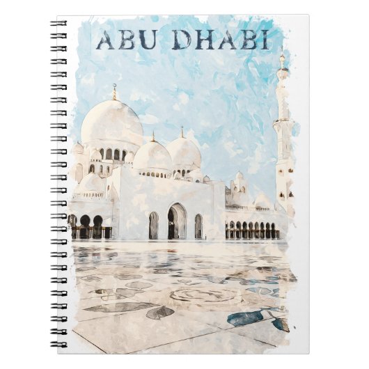 Kleurrijke Abu Dhabi UAE Monument Notitieboek (Voorkant)