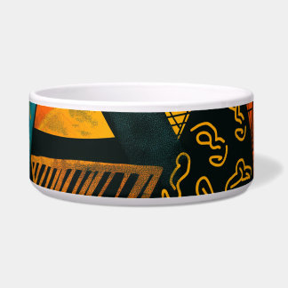 Kleurrijke achtergrond met Afrikaanse motieven Voerbakje