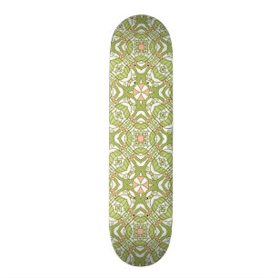 Kleurrijke achtergrond van het retropatroon 2 skateboard