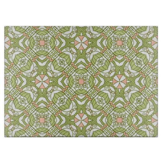 Kleurrijke achtergrond van het retropatroon 2 snijplank (Voorkant)