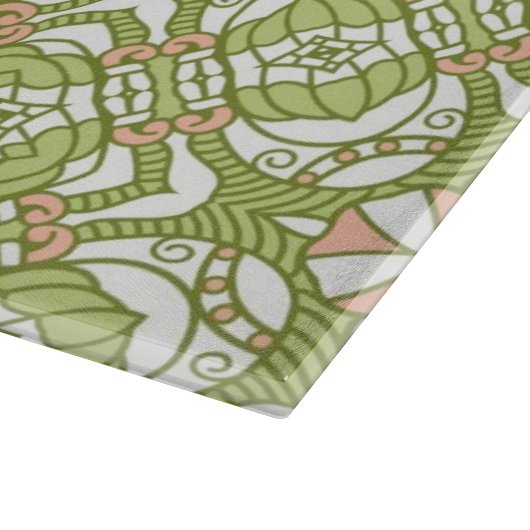 Kleurrijke achtergrond van het retropatroon 2 snijplank (Hoek)