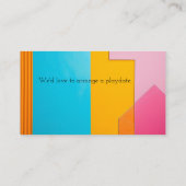 Kleurrijke achtergrond van rechthoeken Visitekaart Visitekaartje (Achterkant)