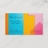 Kleurrijke achtergrond van rechthoeken Visitekaart Visitekaartje (Voorkant)