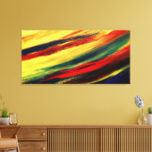 Kleurrijke Acryl Abstract Triptych Verpakt Canvas Afdruk (Insitu (Woonkamer))