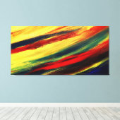 Kleurrijke Acryl Abstract Triptych Verpakt Canvas Afdruk (Insitu (Houten vloer))