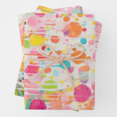 Kleurrijke acryl schilderij stijl inpakpapier vel (In situ)