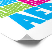 Kleurrijke aerobics poster (Hoek)