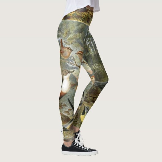 Kleurrijke  afbeelding van vogels leggings (Rechts)
