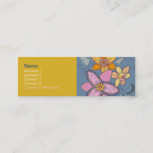 Kleurrijke affodil Profile Kaarten Mini Visitekaartje