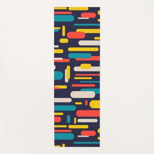 kleurrijke afgeronde rechthoek yogamat (Voorkant)