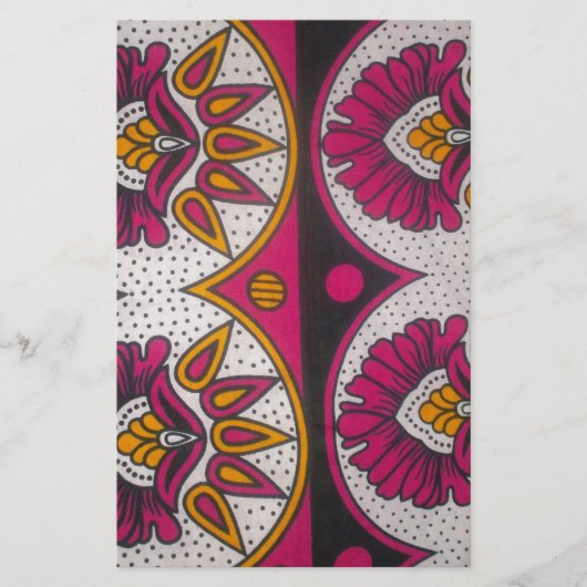 Kleurrijke Afrikaanse stof Motief Art Print Briefpapier (Voorkant)