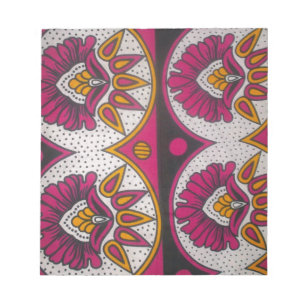 Kleurrijke Afrikaanse stof Motief Art Print Notitieblok