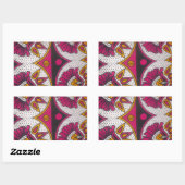 Kleurrijke Afrikaanse stof Motief Art Print Rechthoekige Sticker (Vel)